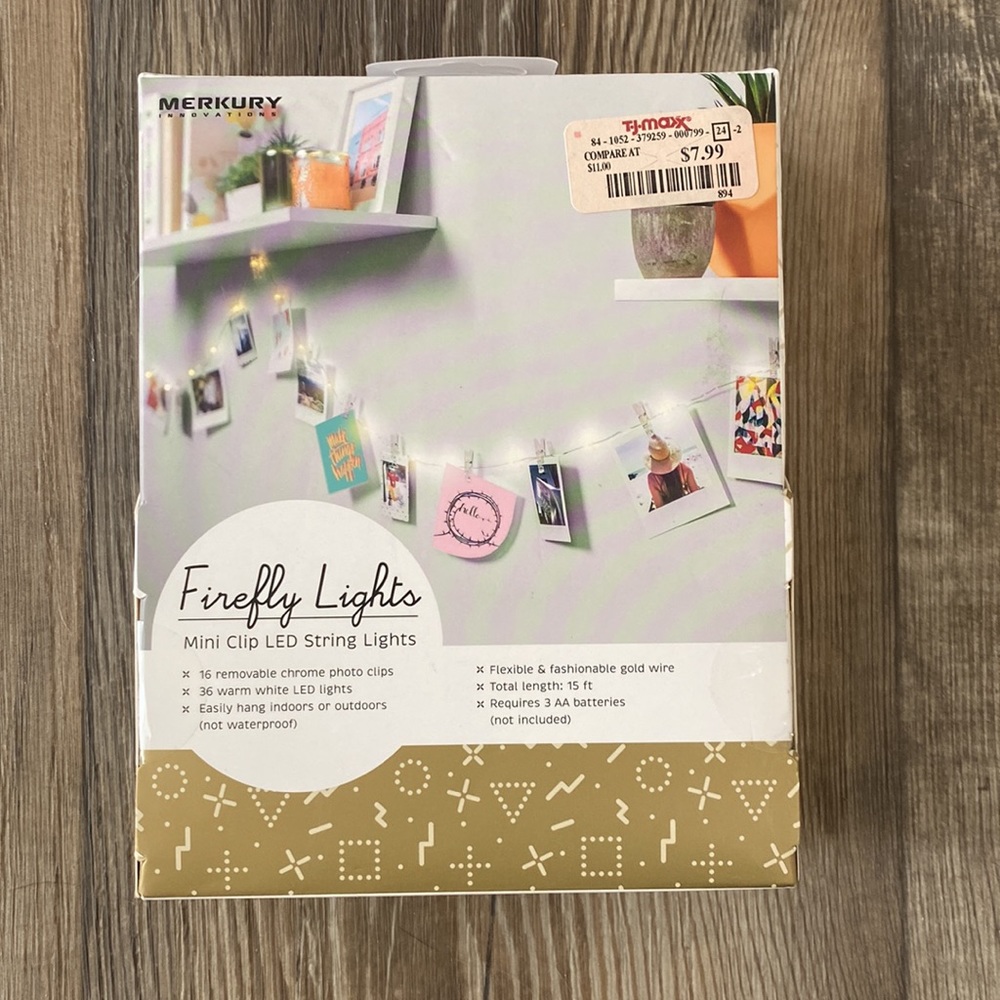 Firefly Lights Mini Clip LED String Lights - Gold - Picture 2 of 2